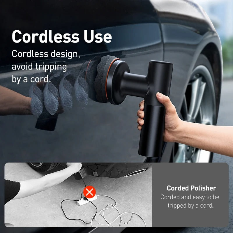 RoyaleGlow Cordless Dual Action Car Polisher for Easy Shine