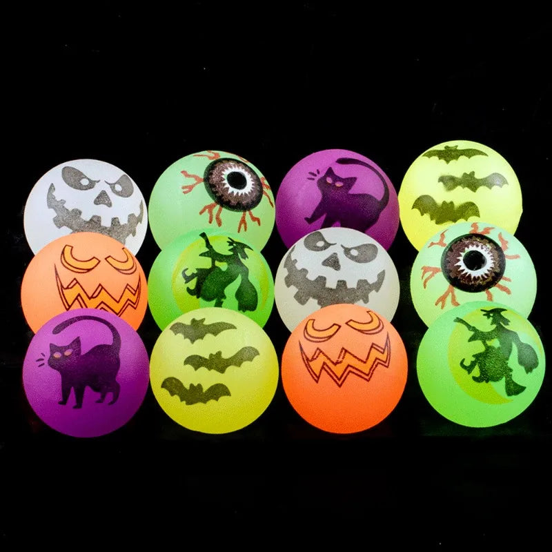 5/10pcs Glow in The Dark Eyeball 32MM Bouncy Ball Halloween Supplies Toys Horror Luminous Scary Ball Kids Toys Gift 1