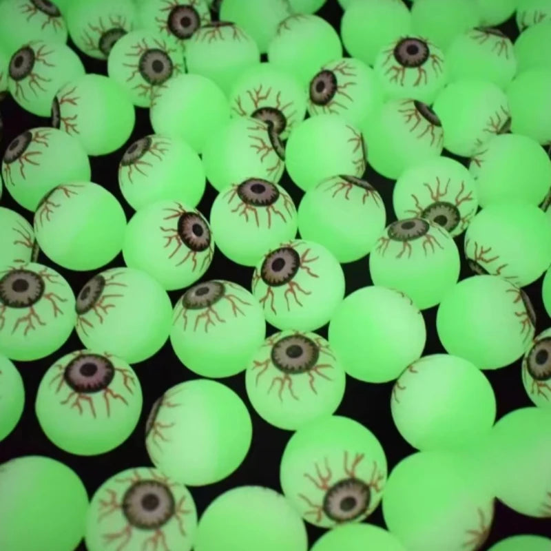 5/10pcs Glow in The Dark Eyeball 32MM Bouncy Ball Halloween Supplies Toys Horror Luminous Scary Ball Kids Toys Gift 3