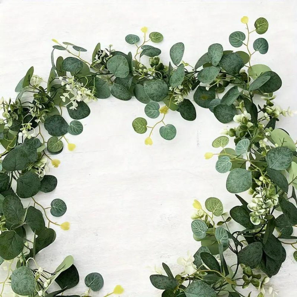 RoyaleGlow Elegant Decorative Faux Eucalyptus Garland