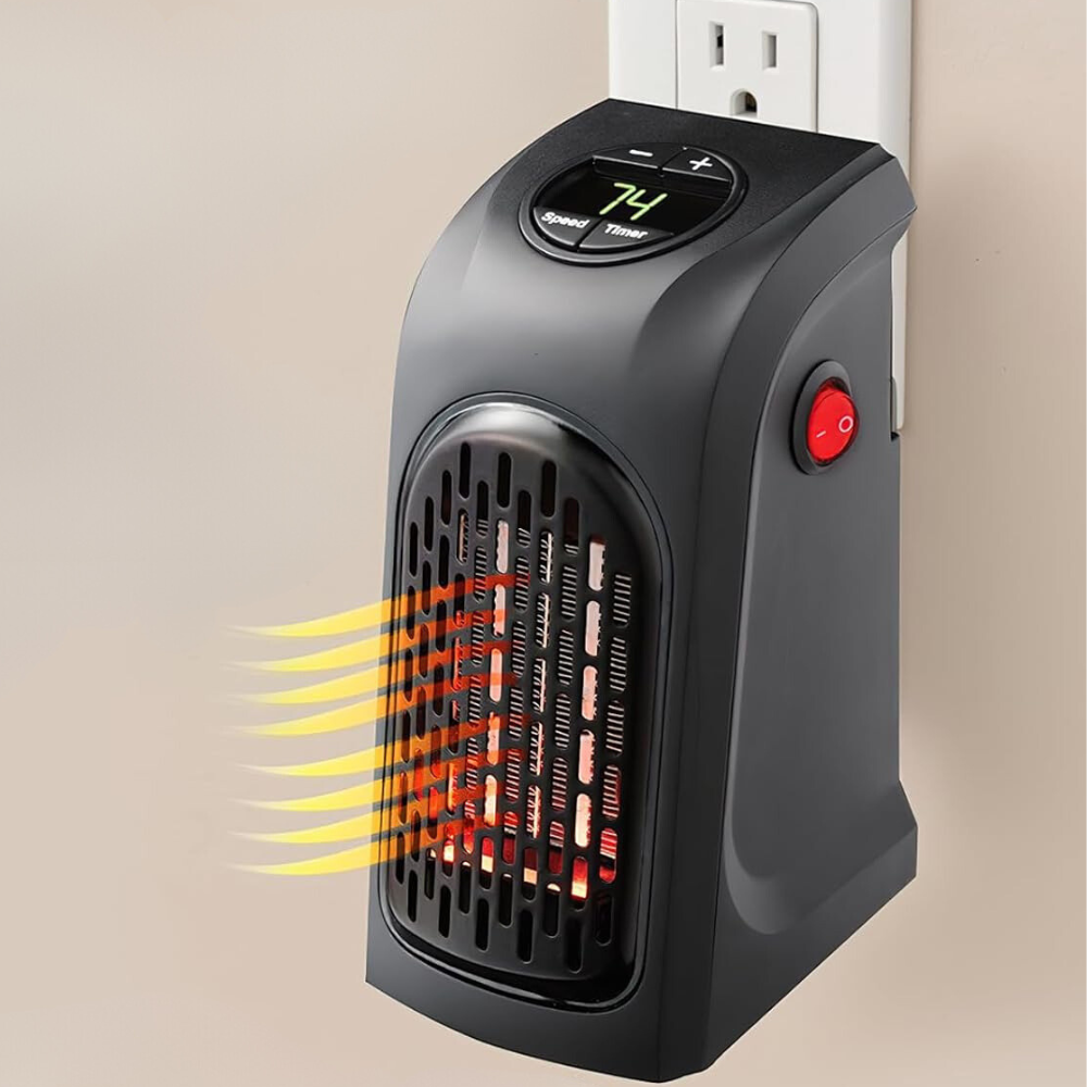 RoyaleGlow Portable Plug-In Electric Fan Heater with Thermostat