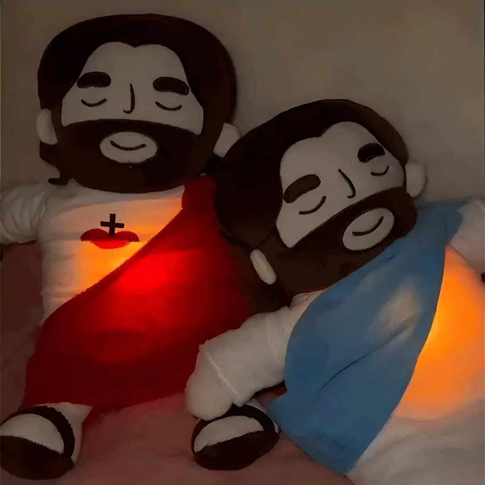 RoyaleGlow Breathing Jesus Soothing Plushie for Sleep Aid