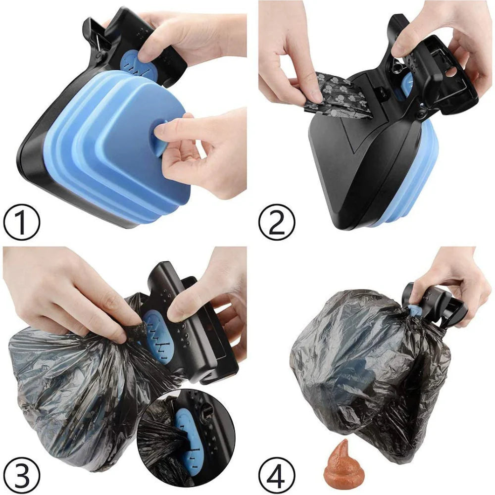 Royaleva Collapsible Dog Pooper Scooper with Biodegradable Waste Bags