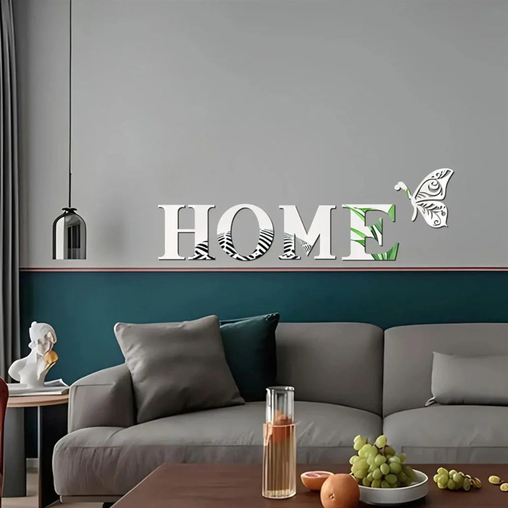 Luxora Home Entrance 3D Mirror Wall Sticker Decor