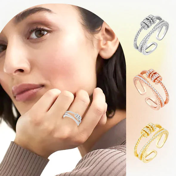 RoyaleGlow Threanic Triple-Spin Ring for Stress Relief