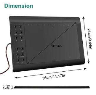Rayvia Graphic Tablet Drawing Pad Digital Pen for Artists