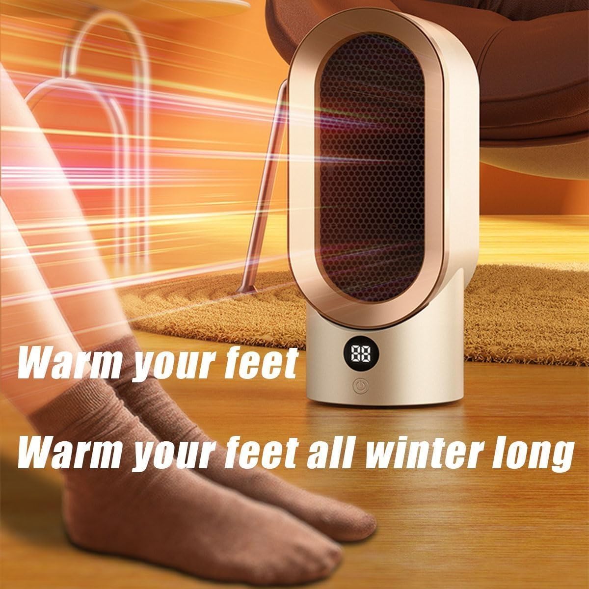 Luxora Airwave Portable Electric Fan Heater for Quick Warmth