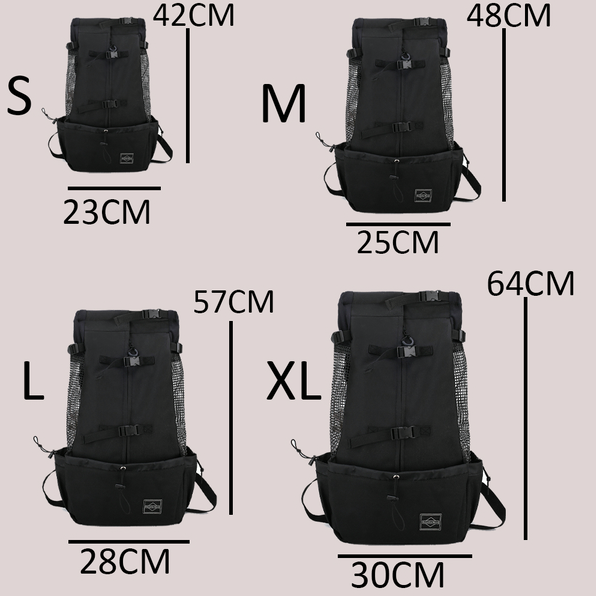 Luxora Dog Backpack Sack Carrier for Hiking and Travel