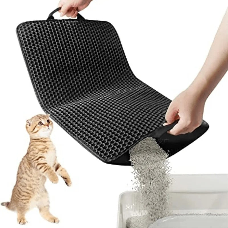Luxora Cat Litter Mat with Honeycomb Design for Easy Cleanup