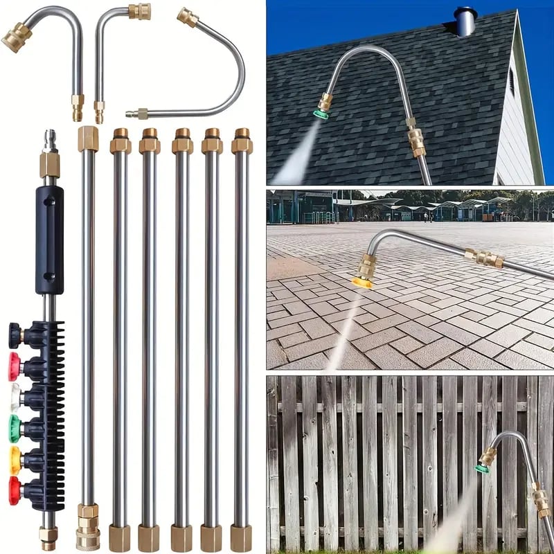 Luxora 4000 PSI Telescoping High Pressure Washer Wand Set for Gutter & Roof Drainage & Walls Cleaning
