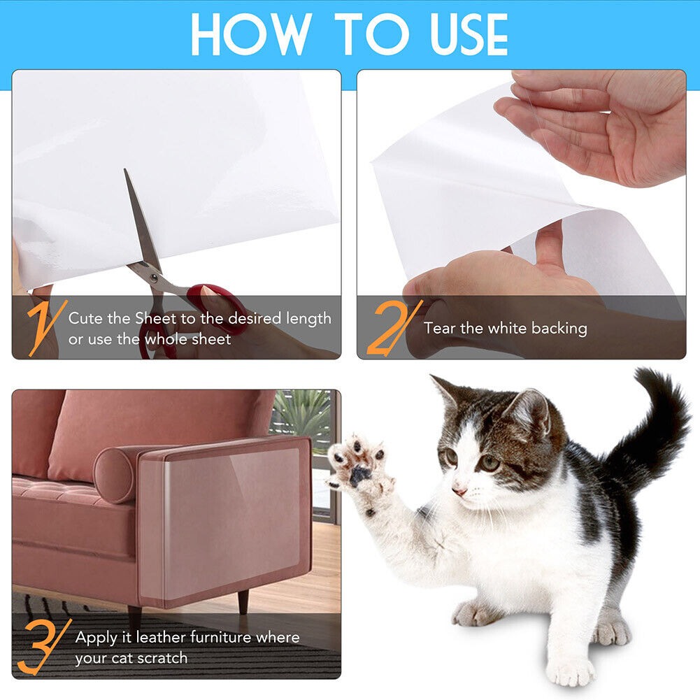 Royaleva 8PC Cat Scratch Furniture Protector Guards Anti-Scratch Couch Protector Pads
