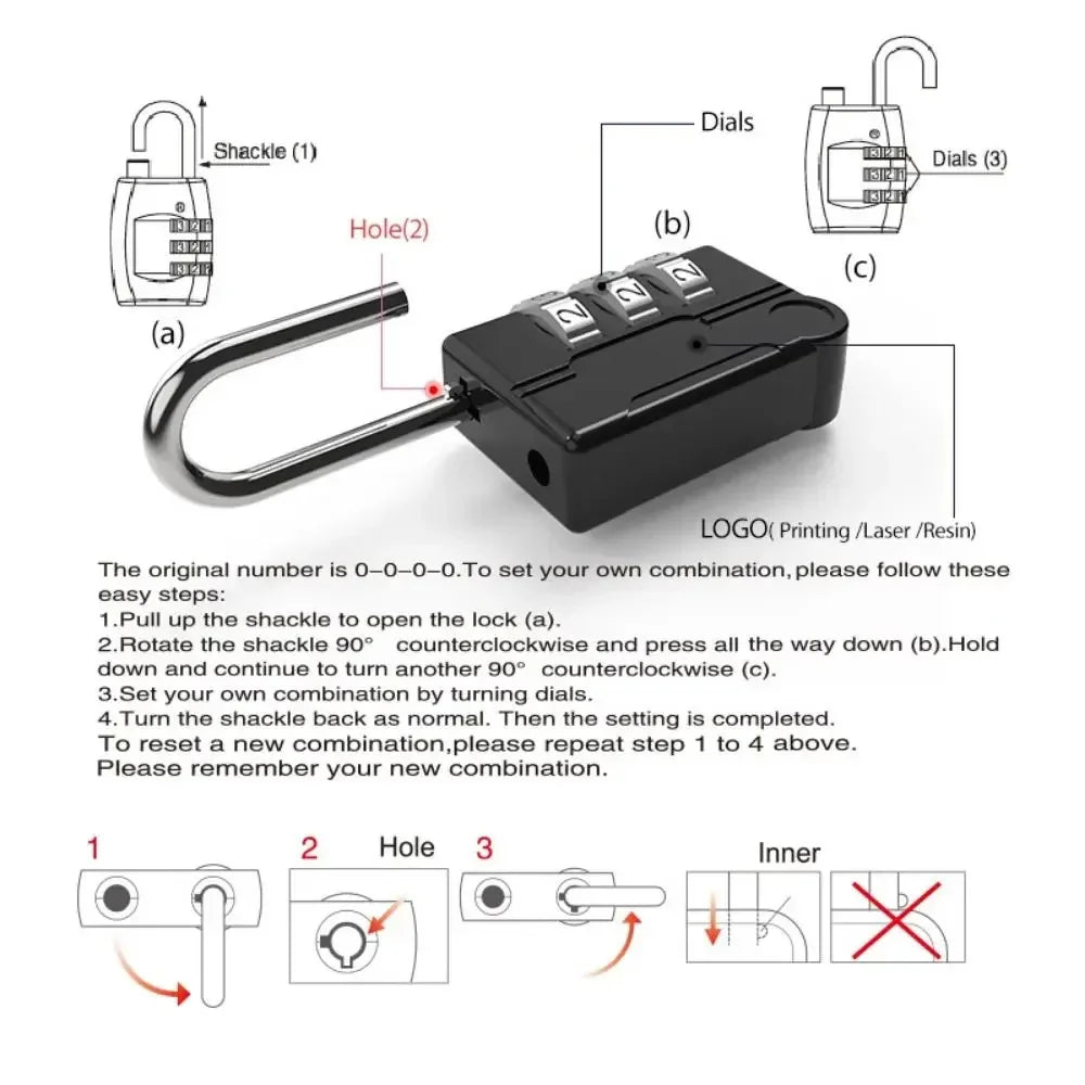 Royaleva Luggage Locks 4-Digit Code Weatherproof Secure