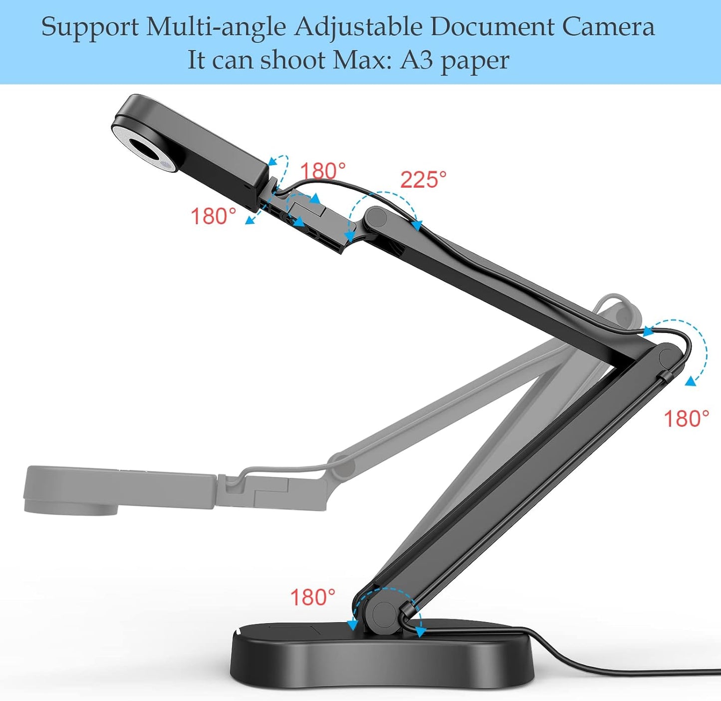 Luxora Document Camera for Teachers - 8MP USB High-Def