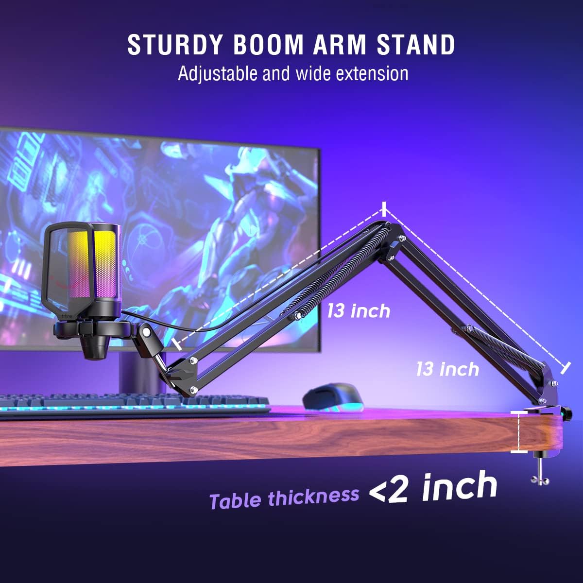 RoyaleGlow Gaming PC Microphone Podcast Condenser Mic
