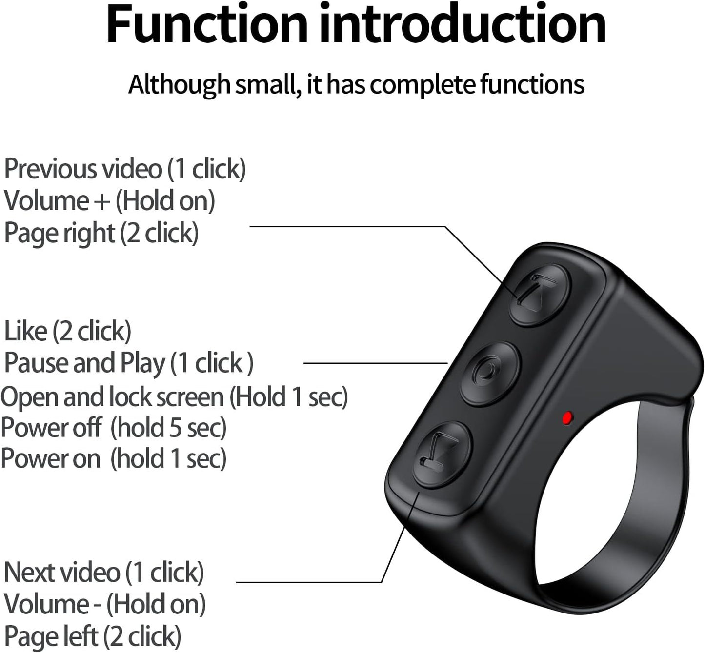 RoyaleGlow TikTok Scrolling Ring Remote Control Device