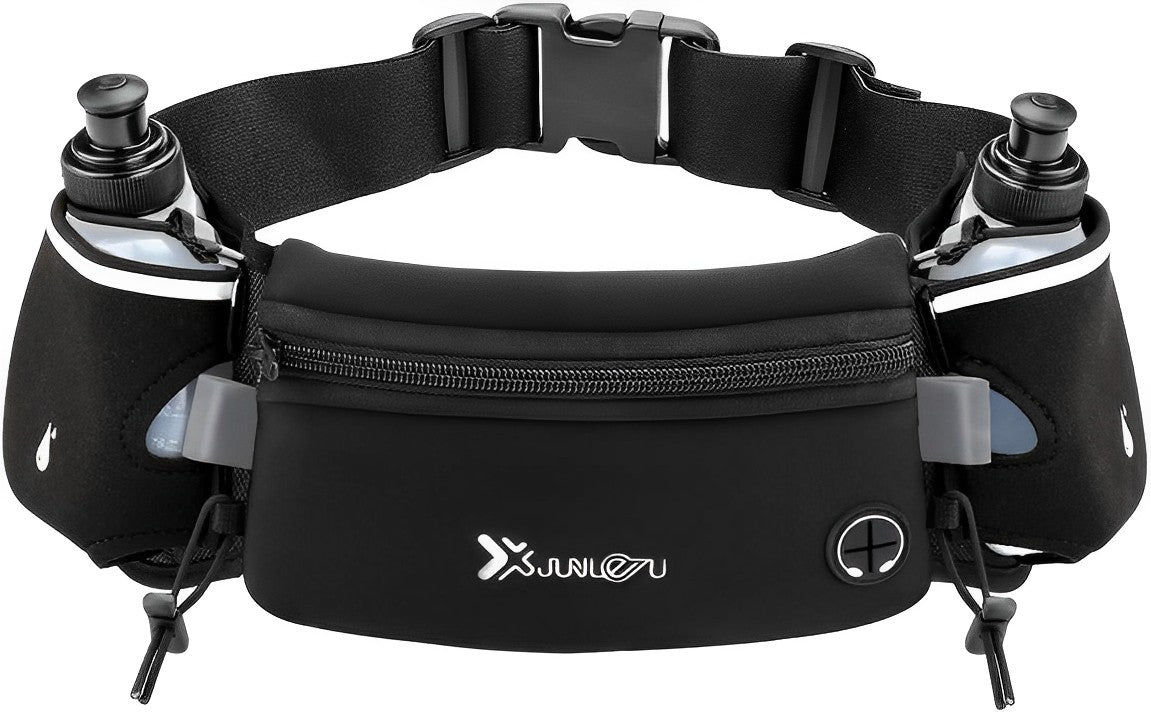 RoyaleGlow Running Hydration Waist Belt with Dual Bottle Holders