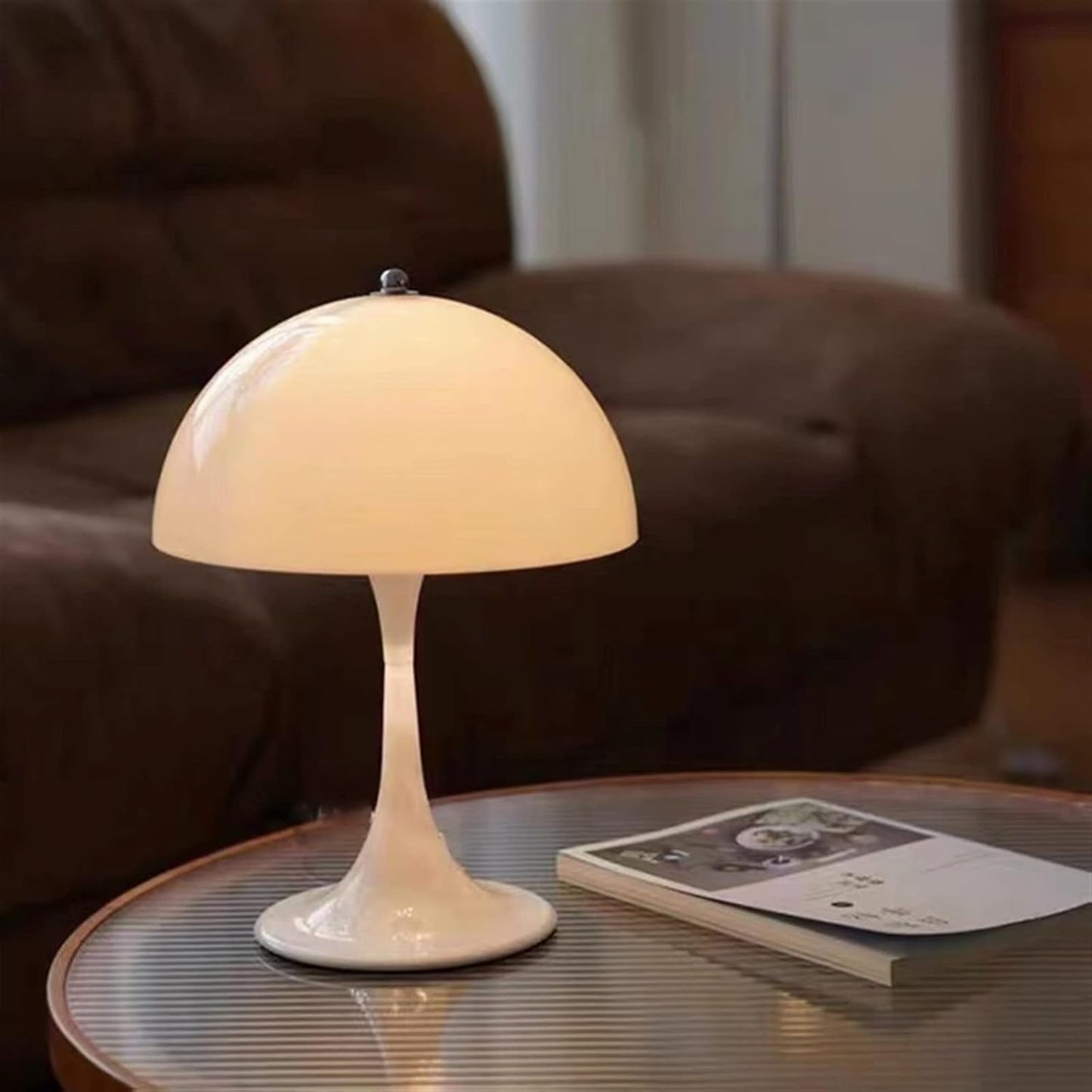 RoyaleGlow Bauhaus Mushroom Lamp – Rechargeable, Elegant & Touch-Controlled