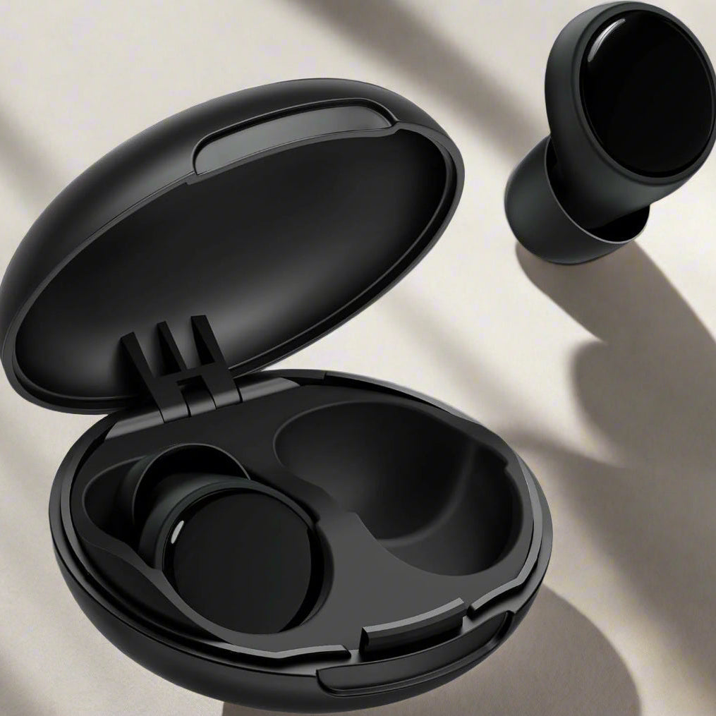 Reusable Noise Cancelling Ear Plugs For Sleeping Focus And Travel With 45dB Reduction Soft Silicone Ergonomic Fit 4 Sizes Precise Frequency Filtering Includes Portable Carrying Case For Quiet Anywhere