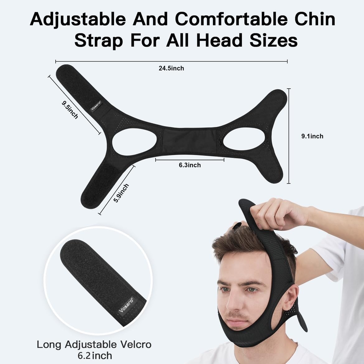 RoyaleGlow Anti Snoring Chin Strap for Sleep Apnea Comfort