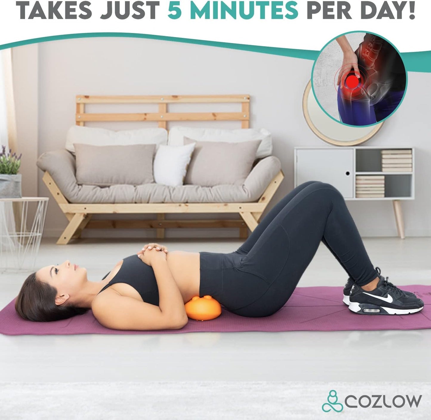 RoyaleGlow Hip Massager for Targeted Pain Relief Therapy