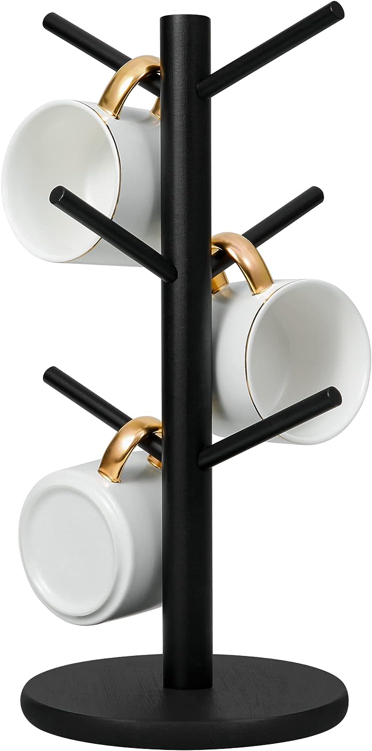 Luxora Cup Mug Holder Tree – Stylish Wooden Organizer
