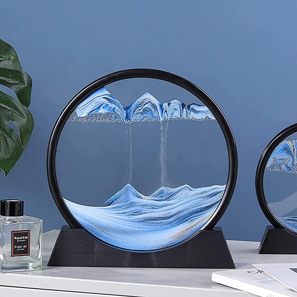 Royaleva Moving Sand Art Sculpture - LED Soothing Desktop Decor
