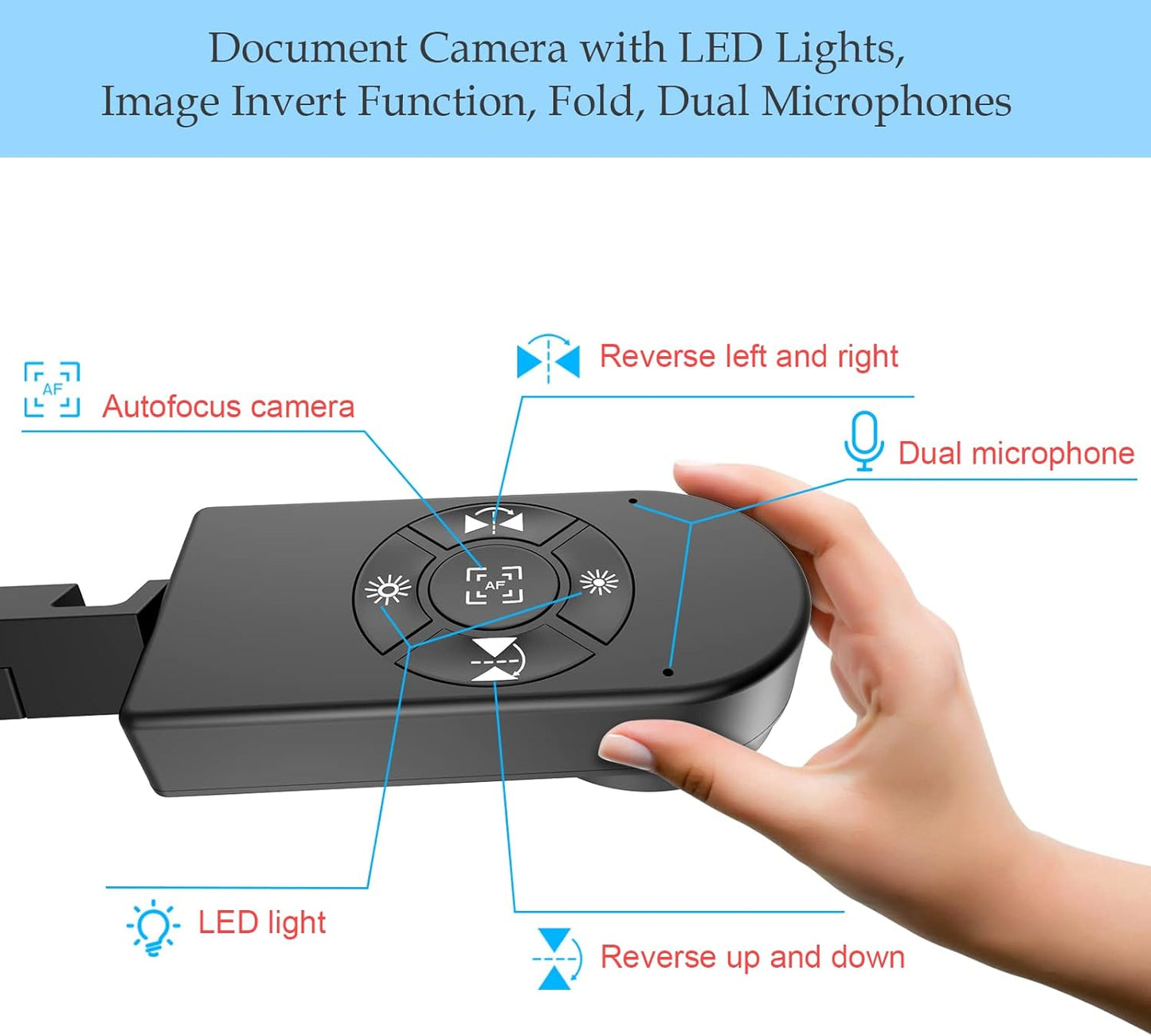 Luxora Document Camera for Teachers - 8MP USB High-Def