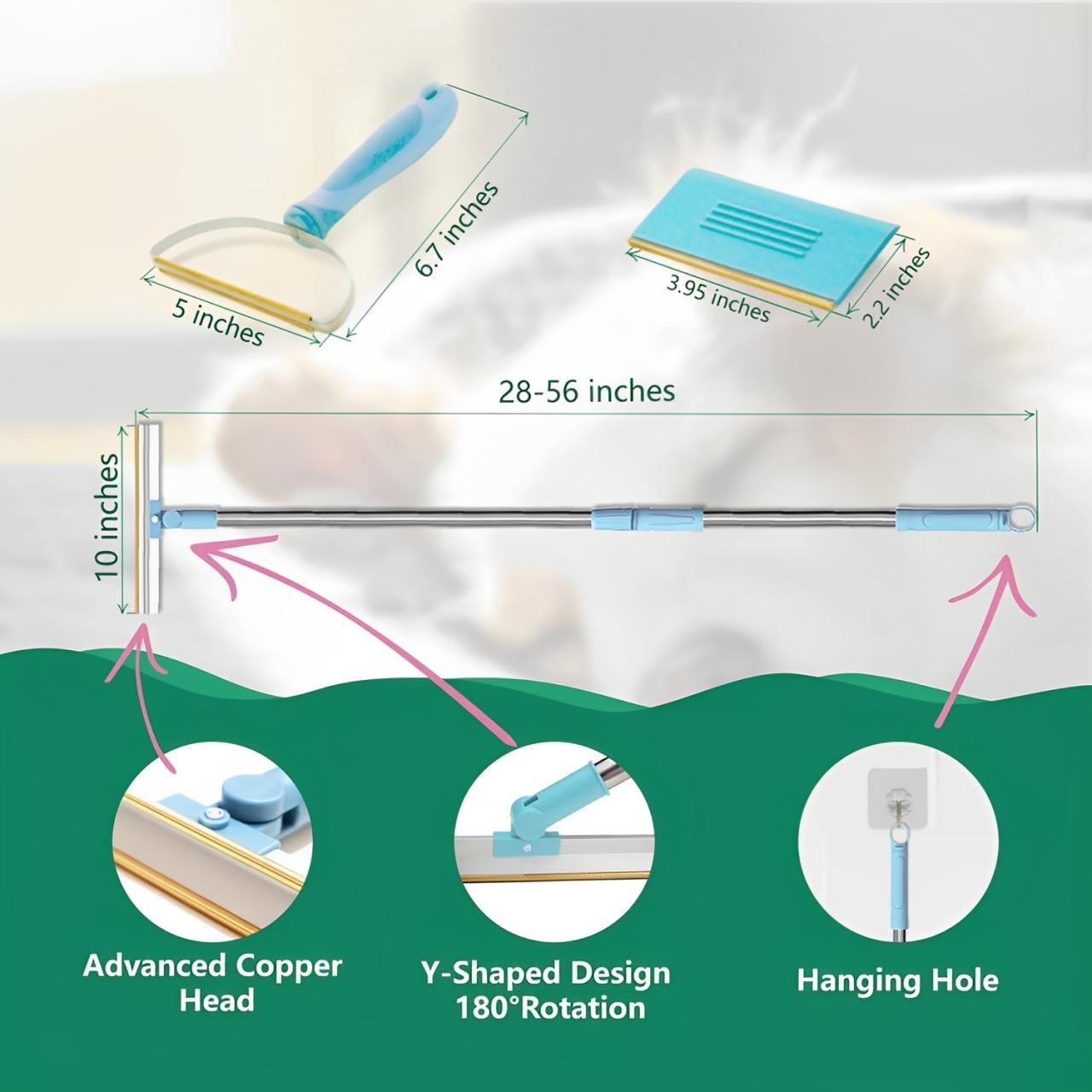 Royaleva Pet Hair Remover Set with 3 Specialized Tools