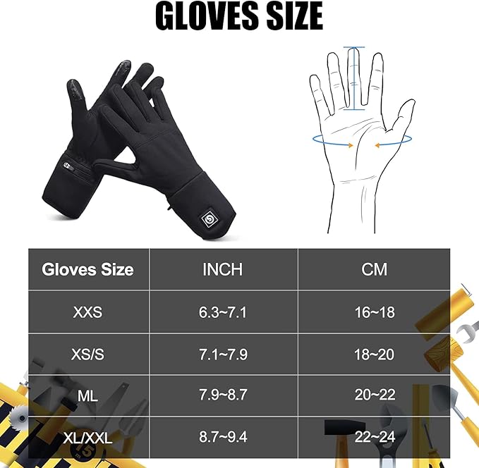 Royaleva Thin Heated Glove Liners for Ultimate Warmth