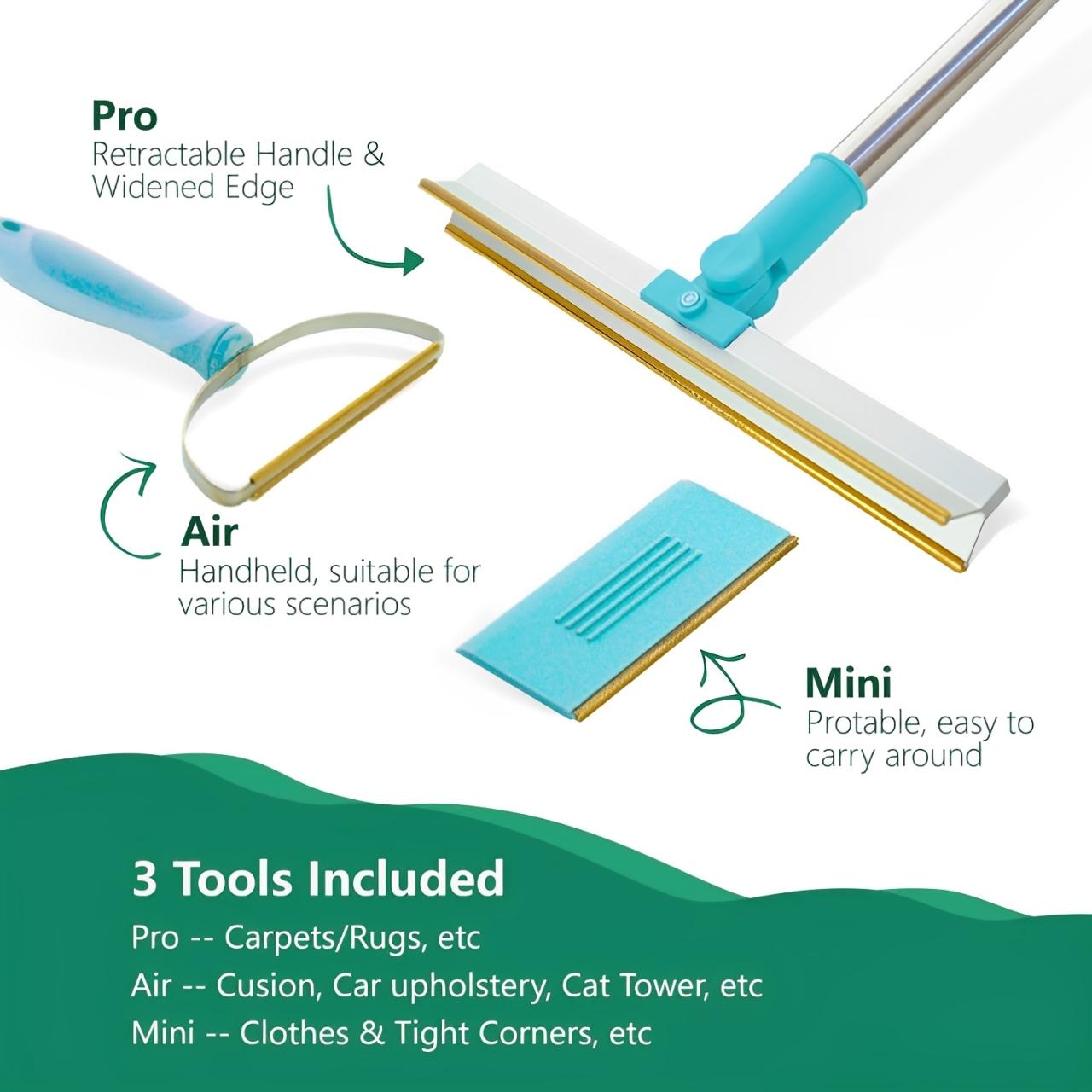 Royaleva Pet Hair Remover Set with 3 Specialized Tools