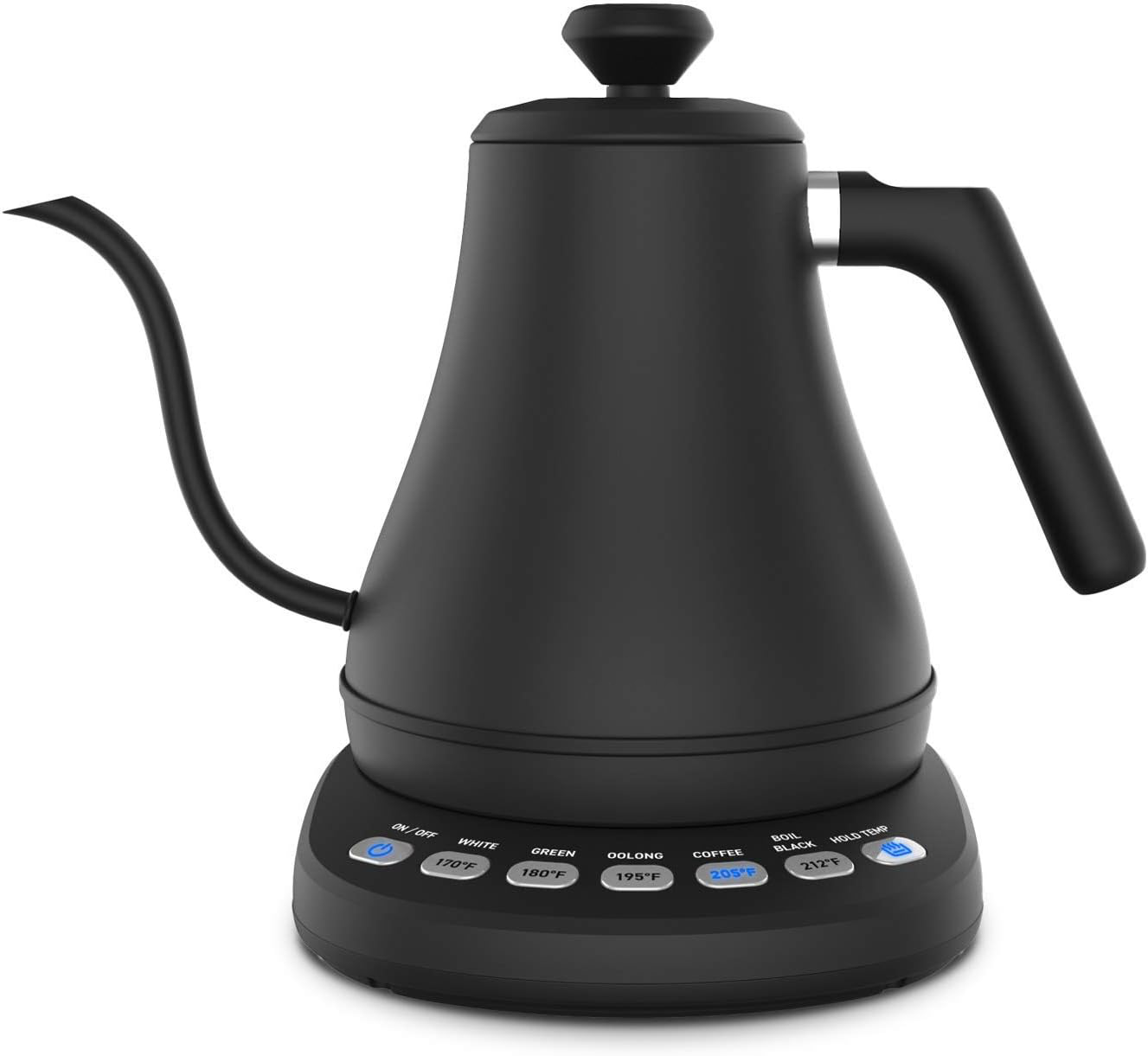 RoyaleGlow Electric Gooseneck Kettle with Temperature Control