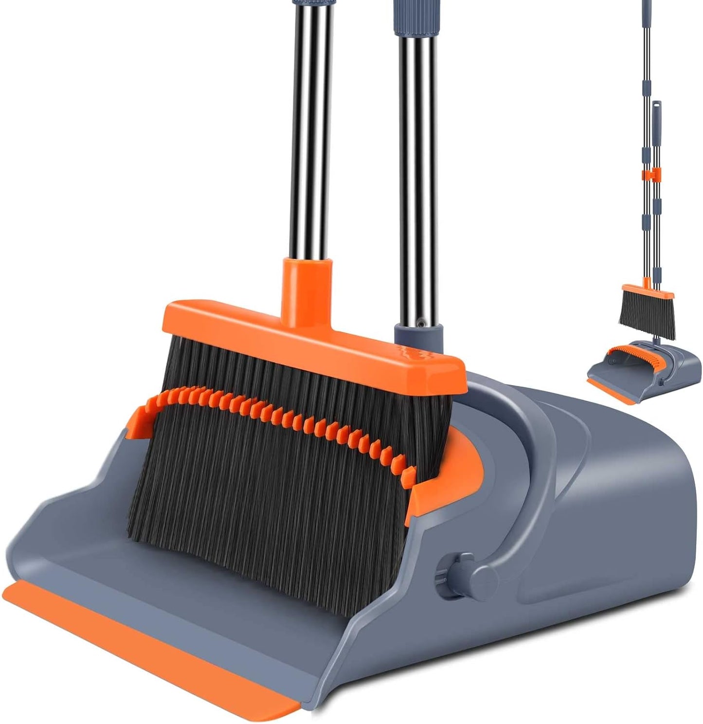 Luxora Self-Cleaning Broom And Dustpan Set For Easy Cleaning