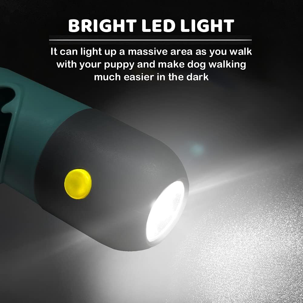 Luxora Poop Pickup Bag Holder with LED Light and Mounts