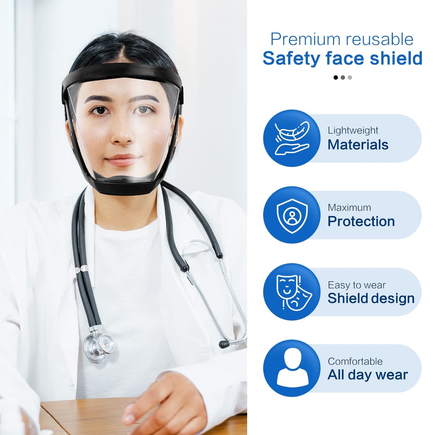Royaleva Super Protective Anti-fog Face Shield for Safety
