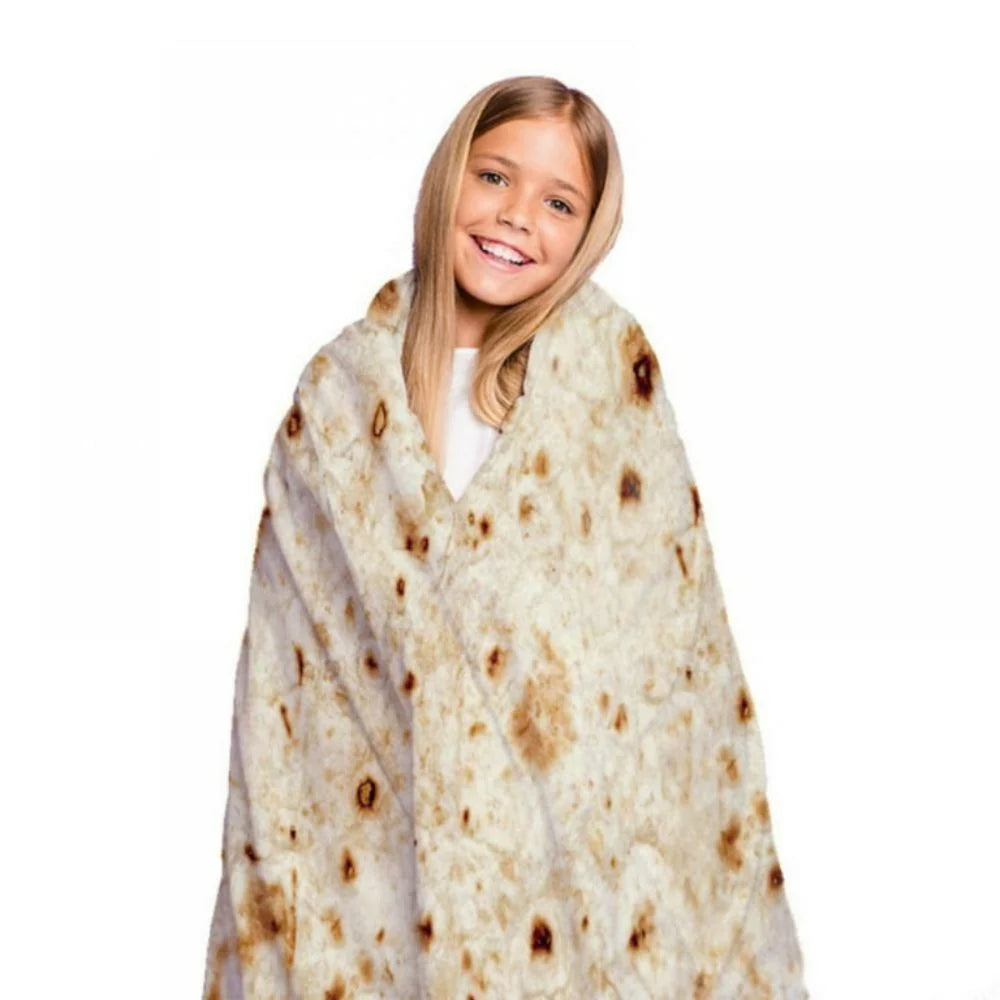 Royaleva Burrito Tortilla Food Throw Blanket Cozy Wrap