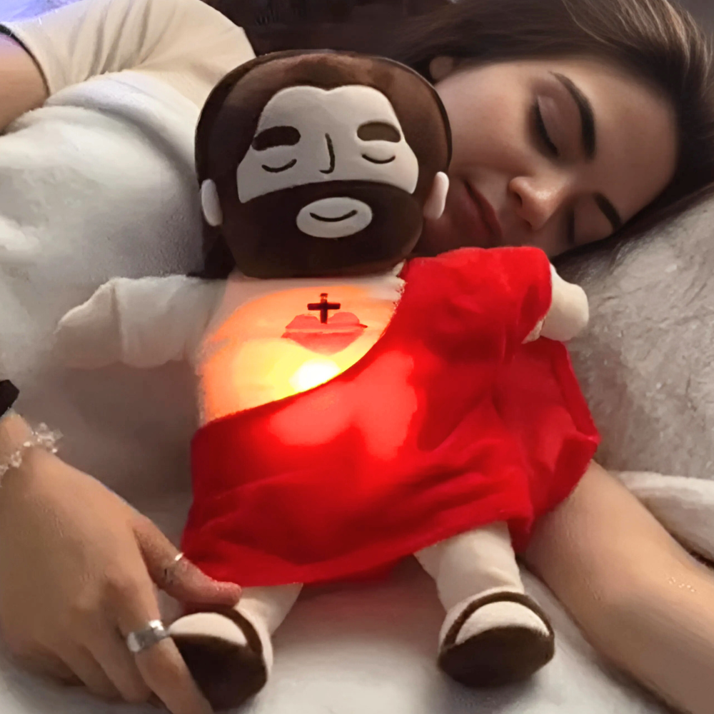 RoyaleGlow Breathing Jesus Soothing Plushie for Sleep Aid