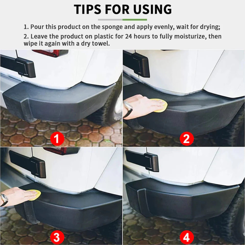 RoyaleGlow Car Plastic Restorer Back to Black Gloss Coating