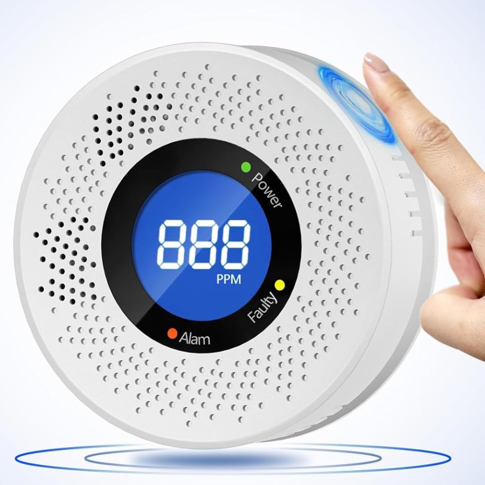 RoyaleGlow Carbon Monoxide Detector CO Alarm Smoke Safety Combo