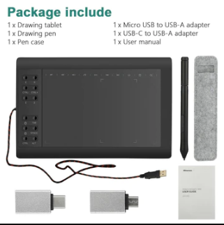 Rayvia Graphic Tablet Drawing Pad Digital Pen for Artists