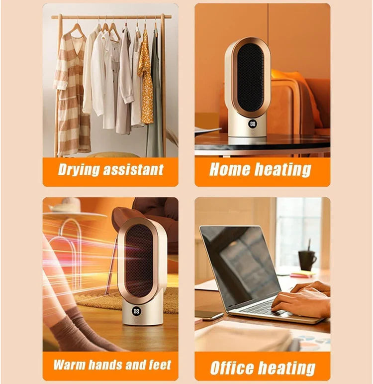 Luxora Airwave Portable Electric Fan Heater for Quick Warmth
