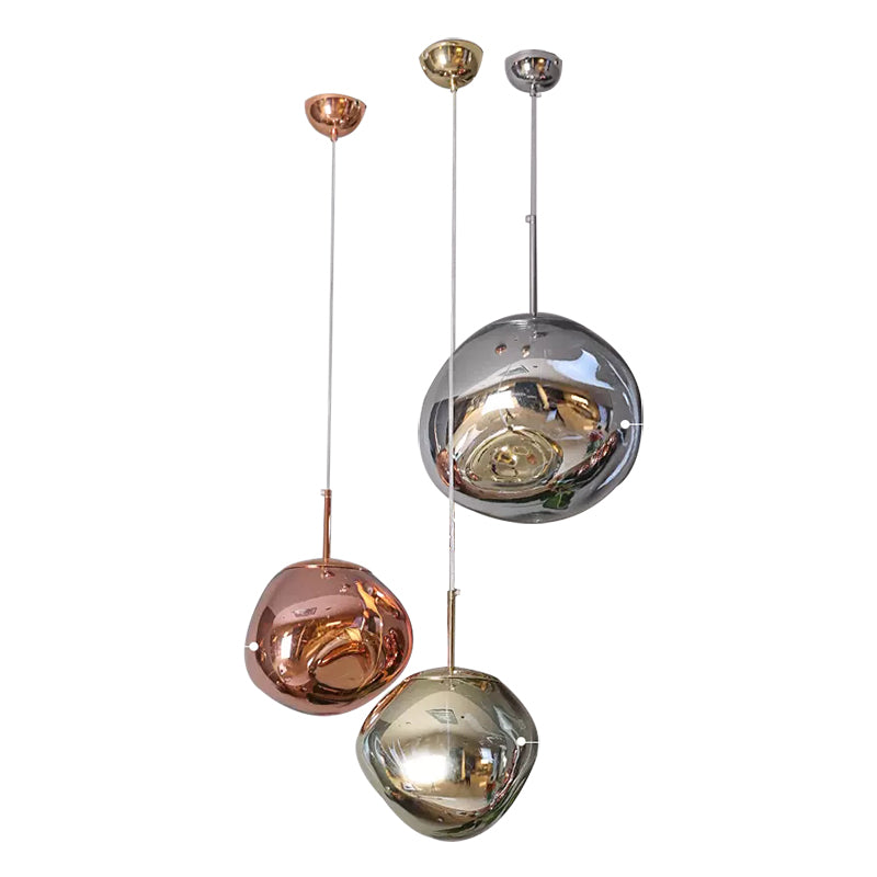 LuxRoyale Melded Glass Pendant Light Modern Lava Lamp for Contemporary Decor