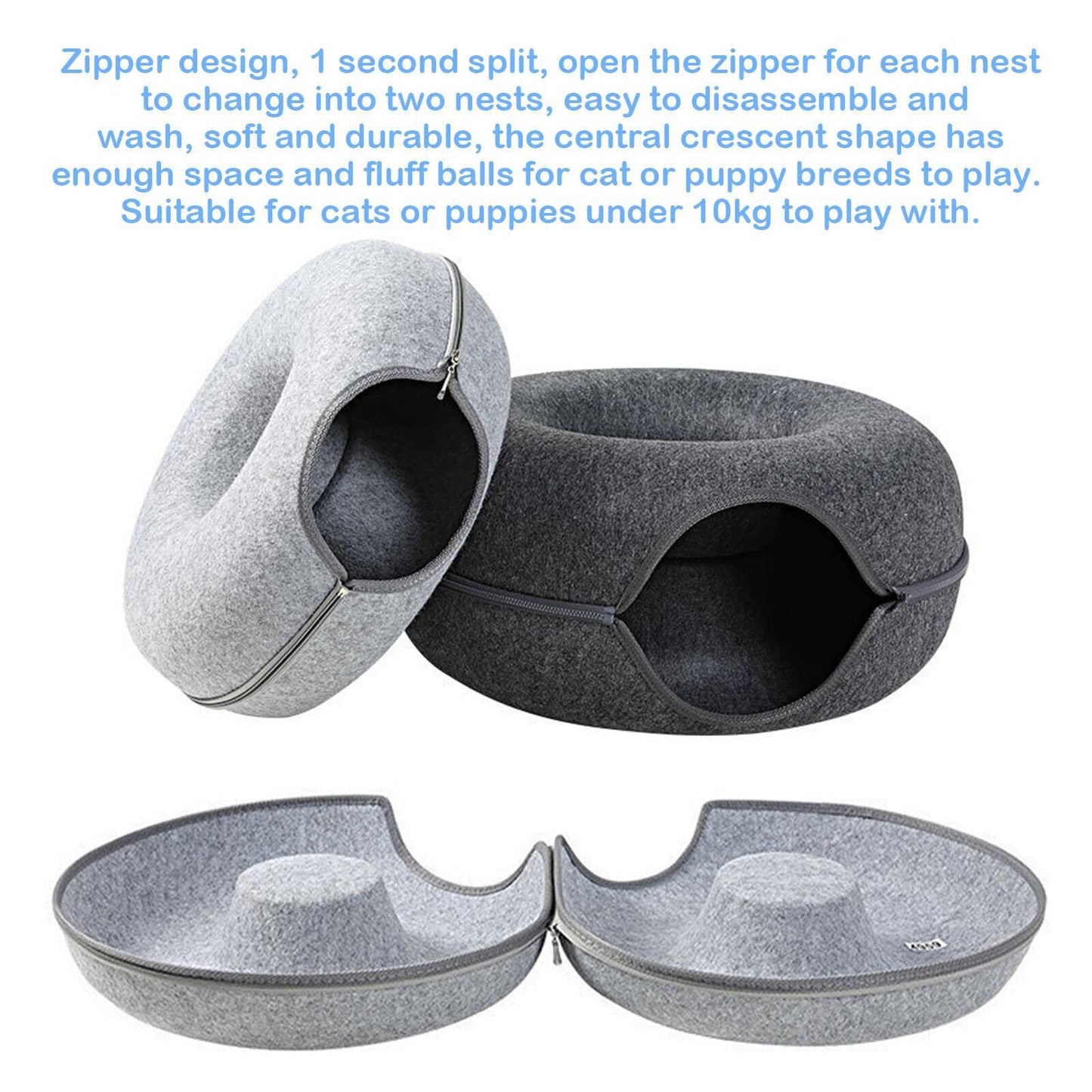 Luxora Tunnel Interactive Cat Bed for Fun and Playful Cats