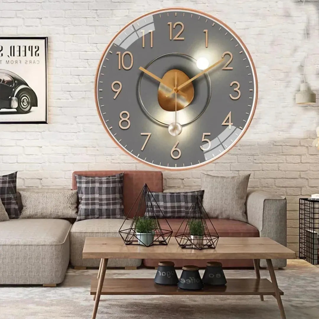 Royallure Modern Silent Wall Clock – Sleek, Non-Ticking, Minimalist Timepiece