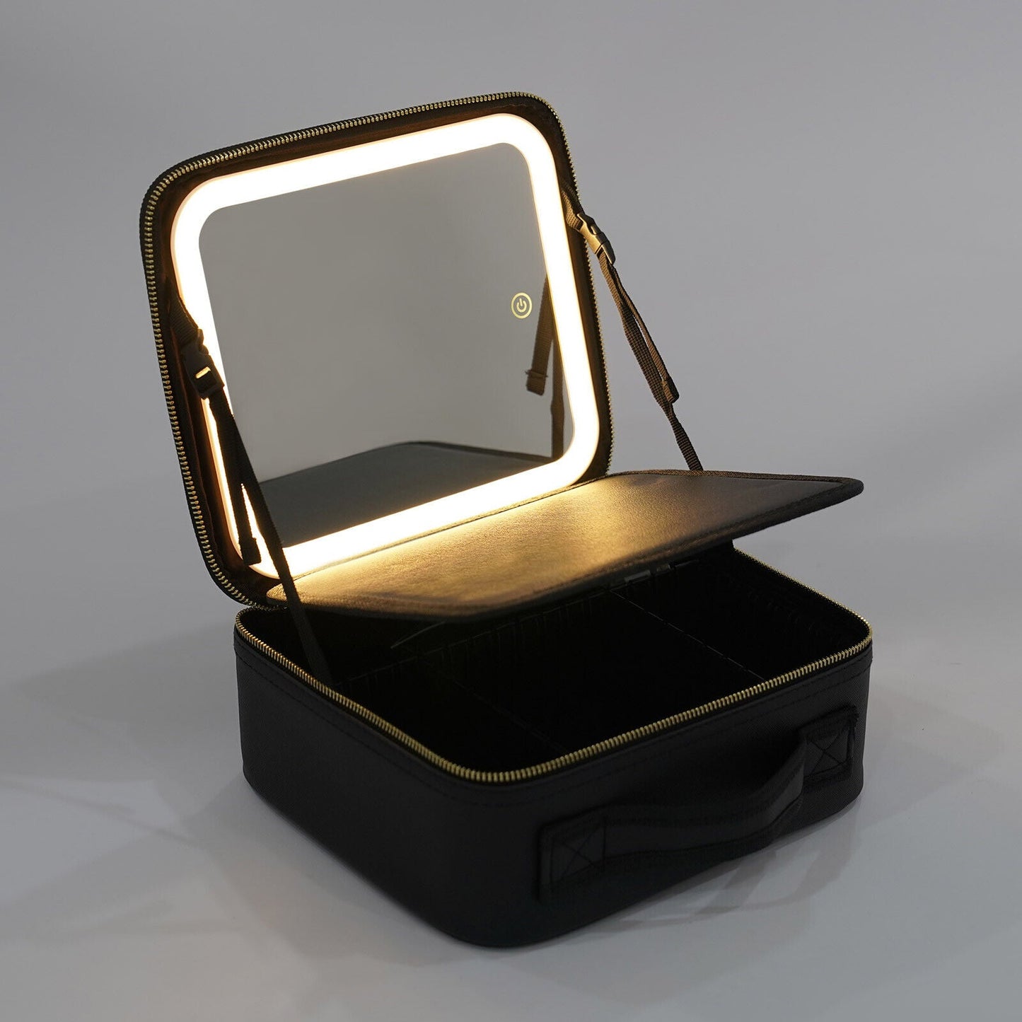 RoyaleGlow LED Makeup BAG with Mirror and Brush Compartment