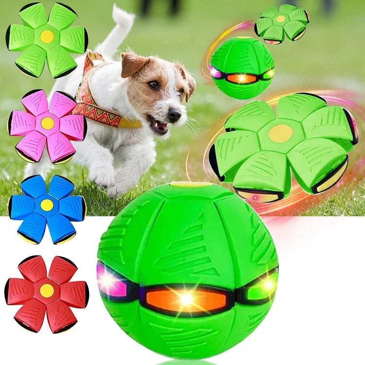 Luxora Flying Saucer Ball Dog Toy with Flashing Light