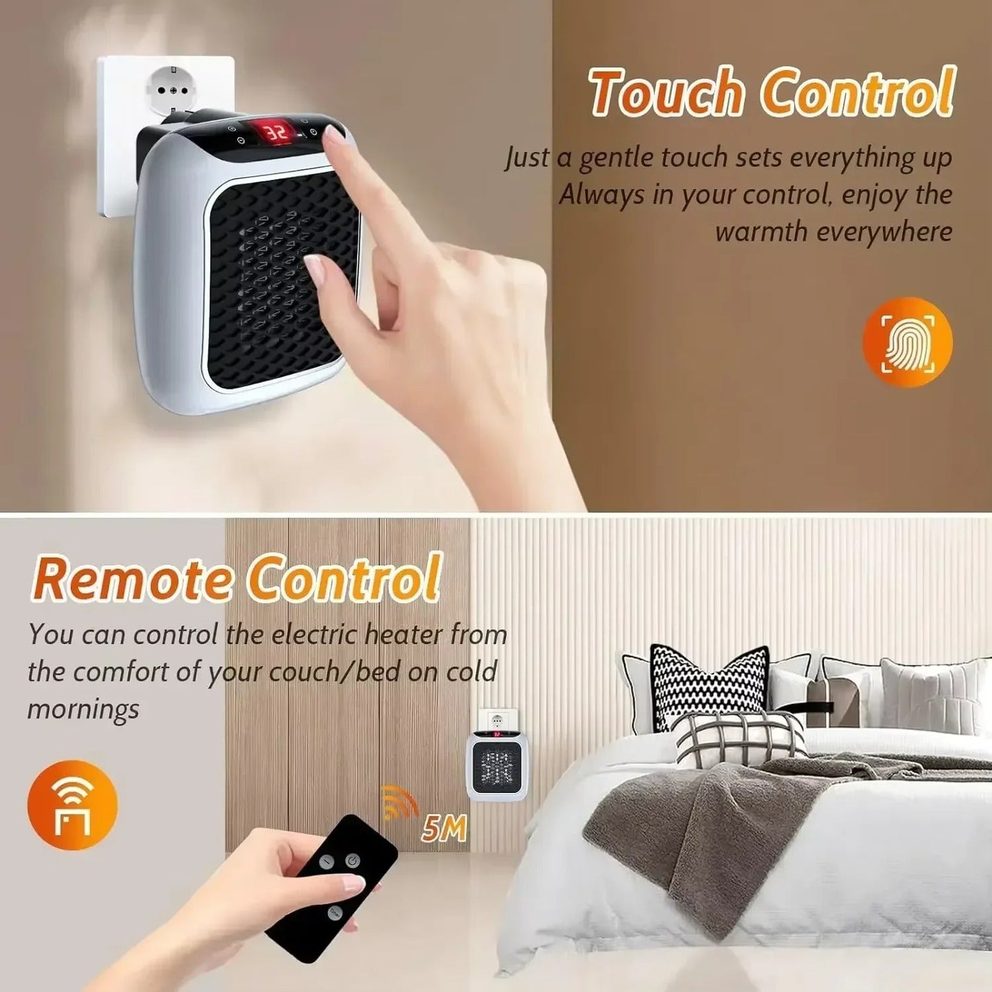 Luxora Electric Portable Mini Heater for Cozy Indoor Comfort