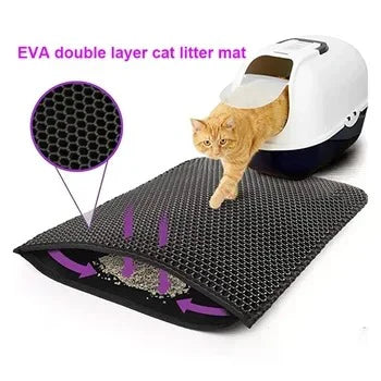 Luxora Cat Litter Mat with Honeycomb Design for Easy Cleanup