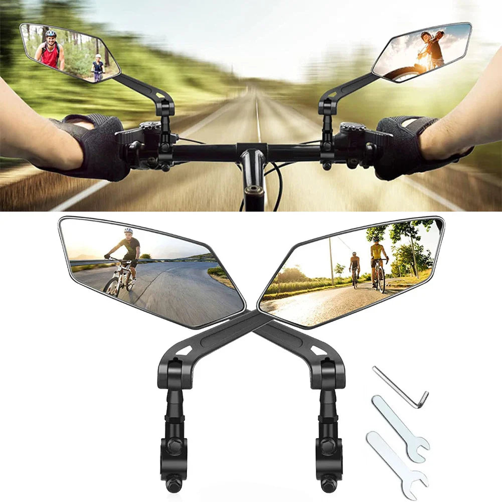 Luxora 2 Pack Bike Mirrors for Safe Riding and Clear Vision