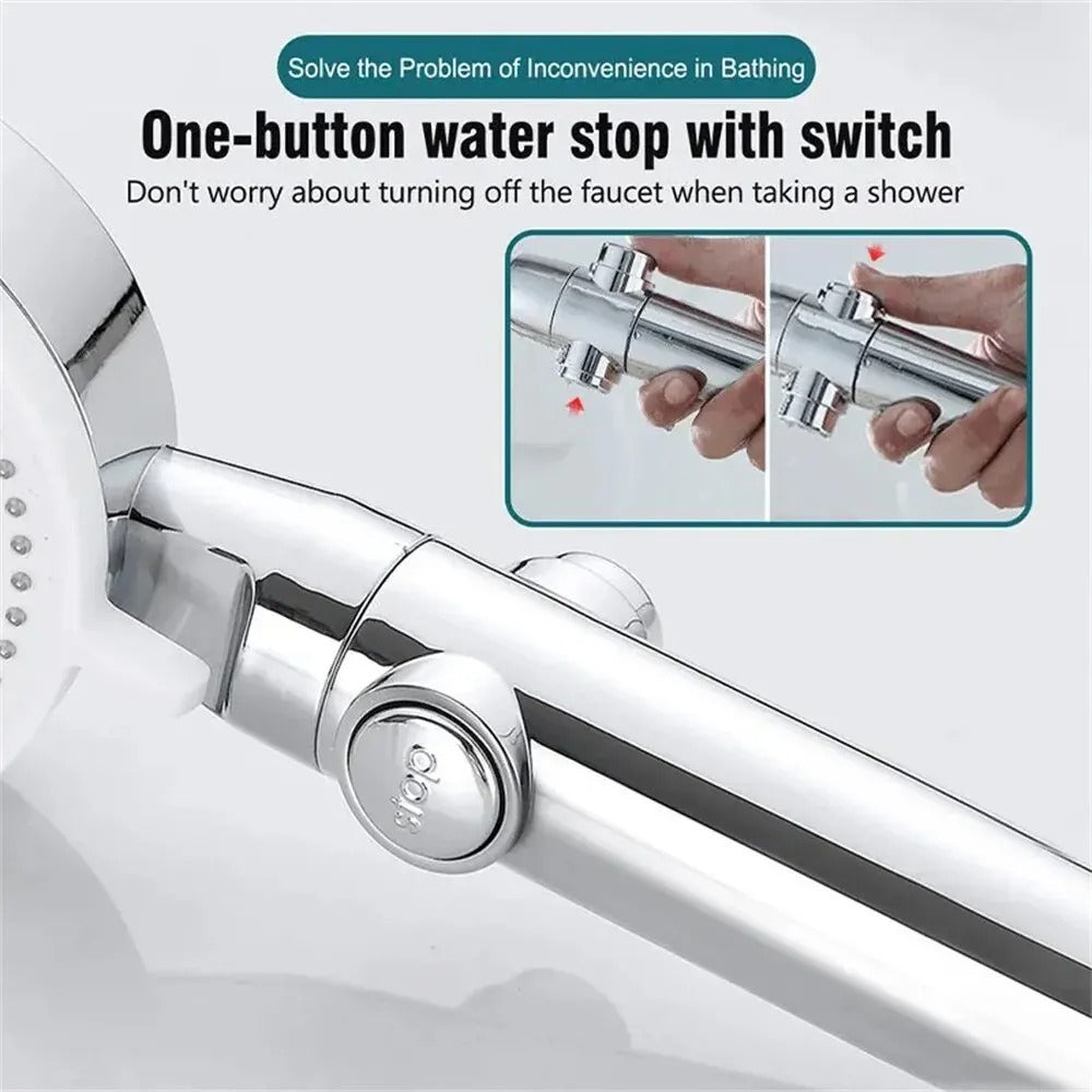 Luxora High Pressure Shower Head With Hose 5 Modes