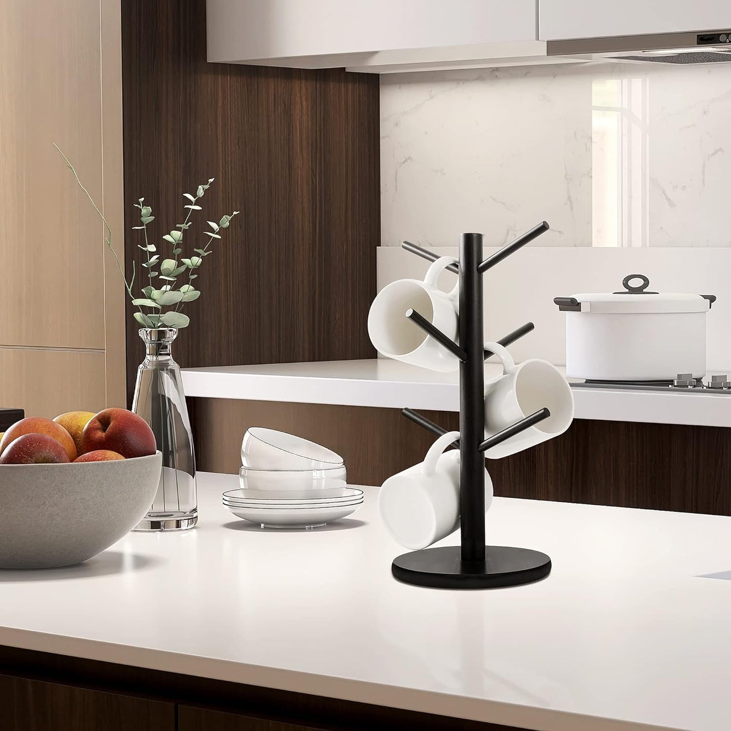 Luxora Cup Mug Holder Tree – Stylish Wooden Organizer